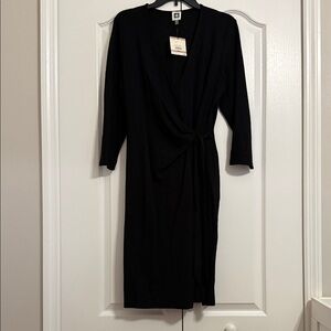 Anne Klein Classic Black Long Sleeve Dress